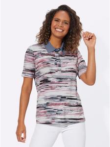 Рубашка-поло голубого цвета с принтом пыльной розы WITT WEIDEN