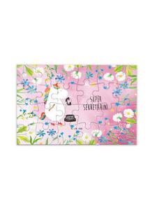 Mr. & Mrs. Panda Секретер-пазл «Единорог» с надписью, пастельно-красного цвета