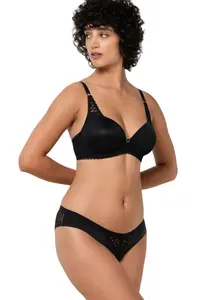 Бюстгальтер Triumph на половину чашки "Aura Spotlight WHP", чашка A-E, чашки-спейсеры, бюстгальтер на косточках, черный