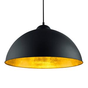 Подвесной светильник Trio Romino II, металл - 1-ламповый - черный / золотой
