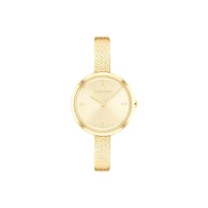 Calvin Klein Часы Wind Style Collection Wrist Watch Quartz Movement Stainless Steel Watchband 30mm Gold Dial Women's Watch, Gold Dial