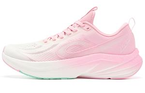 QIAODAN Кроссовки Speed 3LITE для марафона с противоскользящим покрытием и износостойкостью, легкие, с низким верхом, мужские, белые, розовые