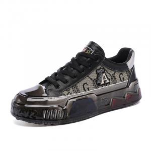 Мужские кроссовки для скейтбординга, увеличивающие рост, устойчивые к истиранию, дышащие, нескользящие, с низким верхом Devanro, Black