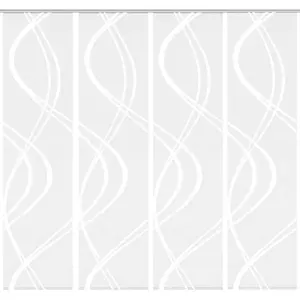 Раздвижная штора TIBERIO 4 шт. набор Панельная каретка 4 шт. раздвижная штора набор из 4 TIBERIO Home Wohnideen, кремовыйово-белый