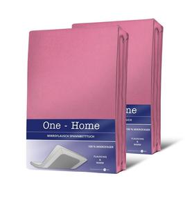 2 натяжные простыни 140-160х200 см, зимняя теплая флисовая простыня из пушистого розового флиса One-Home