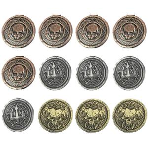 Набор из 12 металлических монет-монстров RGFK