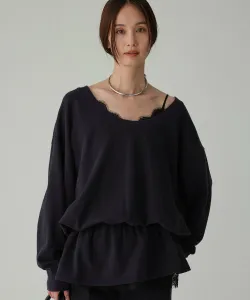 Свободная толстовка на шнуровке Babylone, цвет Navy 88