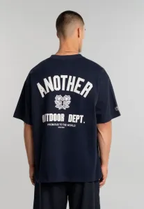 Футболка с принтом отдела Another Cotton Lab, Navy Blue
