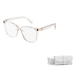 CLARKIA FLOWER Квадратные очки для женщин, Pink Frame Blue Light Blocking Glass