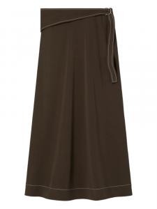 Юбка из джерси с поясом Tory Burch, коричневый