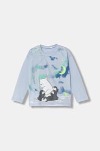 Детский хлопковый лонгслив United Colors Of Benetton, синий