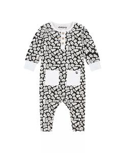 Комбинезон с длинными рукавами и пуговицами для младенцев Mixed Up Clothing, черный