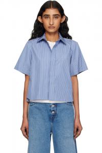 Поплиновая рубашка Sacai, синий