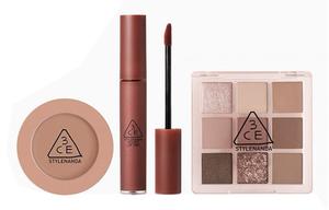 Премиальный мягкий и полупрозрачный набор макияжа против старения Velour Matte Metallic из трех предметов 3CE