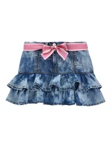 Джинсовая юбка с оборками Monnalisa, синий