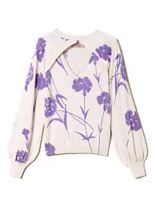 Комплект из топа и болеро с цветочным принтом Twinset, белый