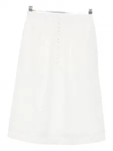 Миди-юбка с цветочным кружевом Shushu/Tong, белый