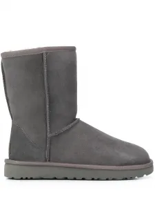 Ботинки UGG с бантом, серый