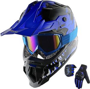 Шлем 1Storm JH601 для мотокросса, синий