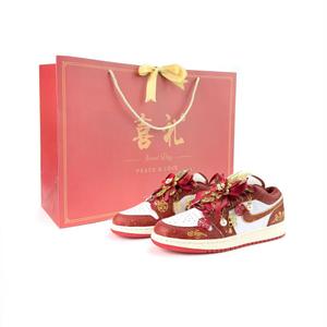 Jordan Кроссовки Air 1 Splendid Happiness устойчивые к истиранию низкие винтажные баскетбольные unisex Red