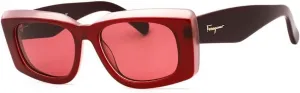 Солнцезащитные очки FERRAGAMO SF 1079 S 614, цвет бордо-розовый, Burgundy