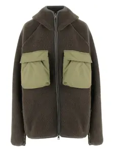 Худи из шерпы Woolrich, зеленый