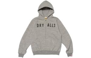 Толстовка с капюшоном на молнии HUMAN MADE, серый