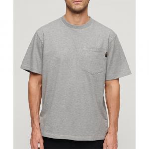 Футболка Superdry Contrast Stitch Pocket, серый
