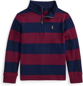 Пуловер Polo Ralph Lauren Kids Striped Cotton Interlock Pullover, цвет Classic Wine/Refined Navy