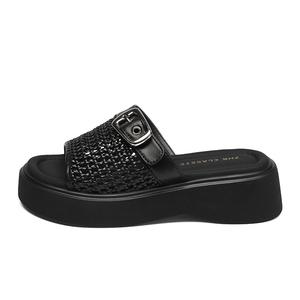 ZHR Скользящие тапочки для женщин черные/бежевые/серебристые — серебристые, цвет Silver