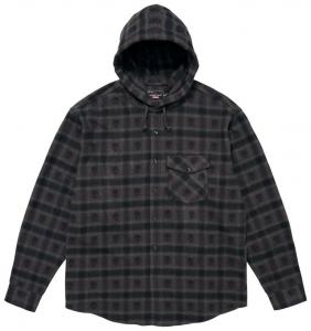 Рубашка-фланель с капюшоном Supreme x Number (N)Ine, черная