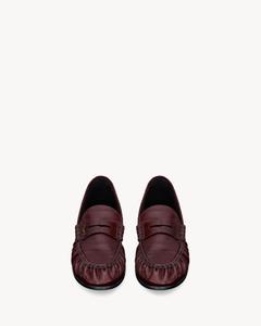 Лоферы LE LOAFER из мягкого угря Saint Laurent, бордо