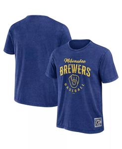 Мужская коллекция Darius Rucker от Heather Royal Milwaukee Brewers Cooperstown, выстиранная футболка Fanatics