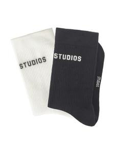 Copenhagen Studios Теннисные носки: 1 шт. антрацитового цвета, 1 шт. кремового цвета