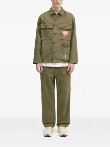 Куртка-рубашка с накладными карманами Human Made, зеленый