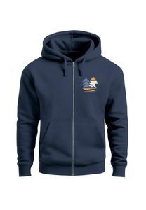 Худи Neverless MIT KAPUZE BRUSTLOGO NATUR ELEMENTE AUFDRUCK, Navy/Anthracite