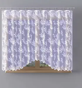 Жаккардовая готовая штора Allegana A125 350x160 см белая - 160 см 350 см Wisan