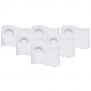 Блюдце Espresso Unterteller NewWave Caffè 17 x 13 см, набор 6 шт., белое Villeroy & Boch, белый
