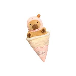 Pampered Journal Плюшевая игрушка Ice Cream Capybara реалистичная, животное, плюшевая кукла, высота 33см