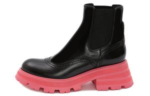 Ботинки женские Alexander Mcqueen Wander Chelsea, черный / розовый