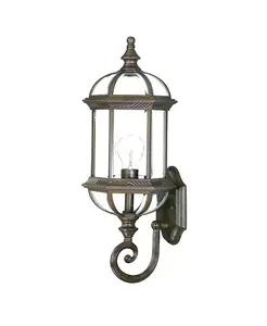 Цилиндрический настенный светильник-фонарь для прихожей, коридора или патио Slickblue, brown