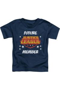 Футболка с коротким рукавом для малышей "Будущий член Лиги Справедливости Америки" Gildan, темно-синий