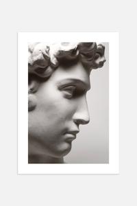 Плакат с бюстом дэвида Postery, 30x40 см, серый