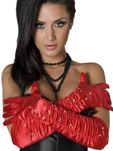 Перчатки с закрытыми пальцами Chilirose Satin-Handschuhe CR3212, красный