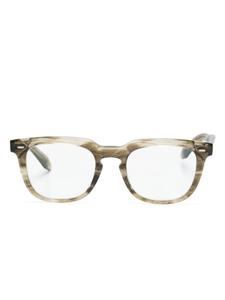 Oliver Peoples очки Afton в квадратной оправе, зеленый
