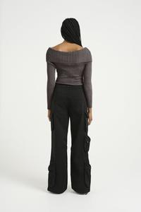 Топ с длинными рукавами SILVI Gestuz, серый