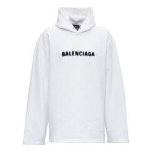 Толстовка blurred logo distress hoodie 'white' Balenciaga, белый
