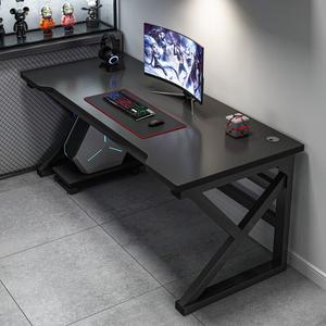 Компьютерный стол Naijia 160 см, игровой стол для двоих, домашний простой рабочий стол, длинный стол, учебный стол [Single Seat] Sesame Black