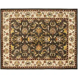 Ковер из шерсти с цветочным рисунком в рамке Heritage Hamburg Safavieh, 183x183 см, круглый