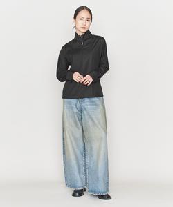 Блузка с высоким воротником и застежкой-молнией до середины груди Astraet, цвет Black